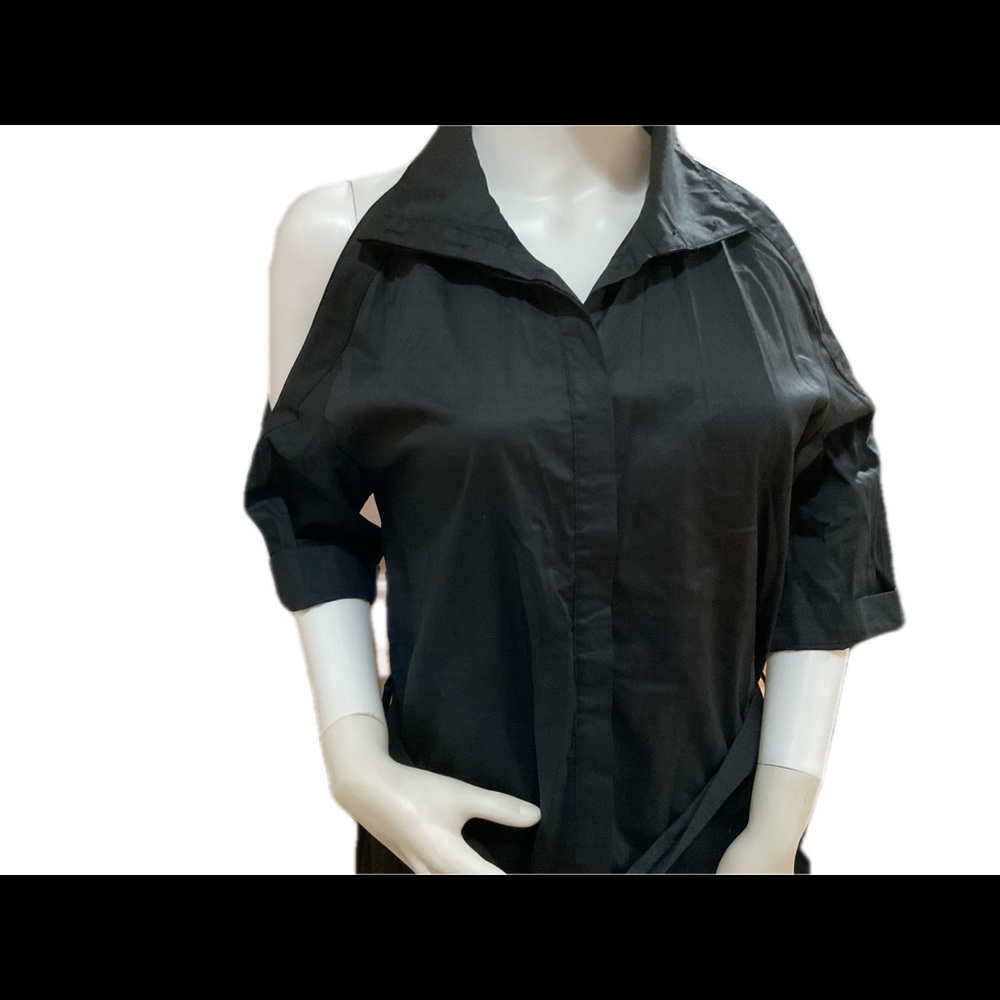 Tesoro Moda Henley black dress size S/M